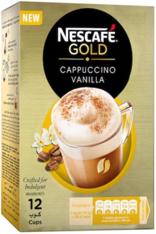 نسكافيه كابتشينو جولد فانيليا -12 كيس