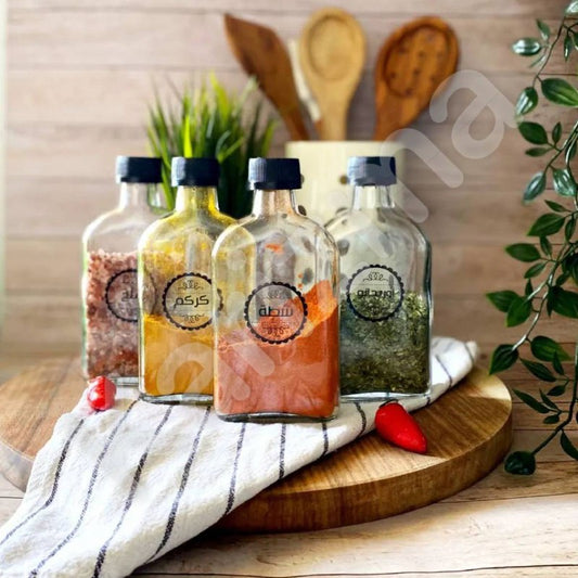 استيكر توابل وأعشاب وبهارات شفااف