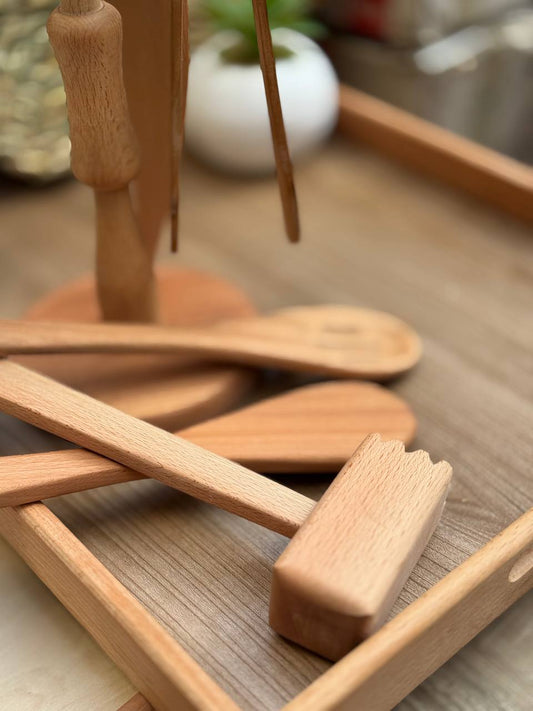 طقم خشب توزيع-6 قطع