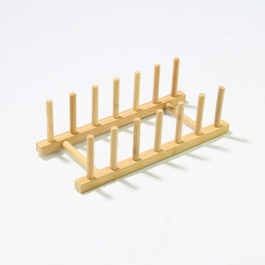 حامل اطباق خشب متعدد الاستخدامات للأطباق والكوبايات والكتب