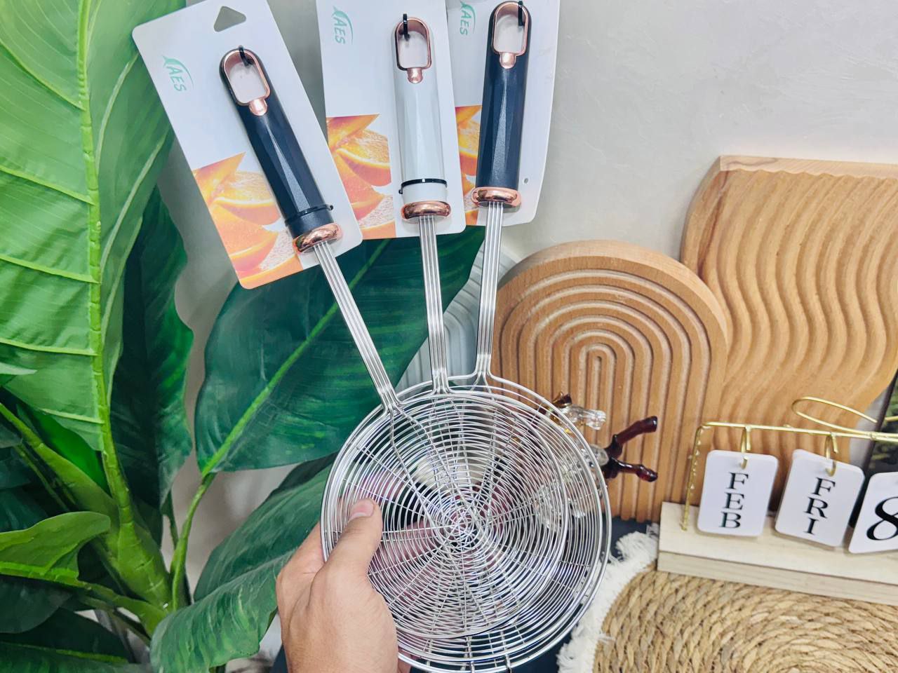 شيالة طعمية وبطاطس أستانلس يد بلاستيك