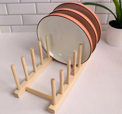 منظم اطباق خشب كوبي  او منظم مجات وكتب