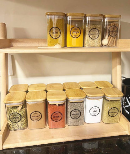 استيكر توابل وأعشاب وبهارات شفااف