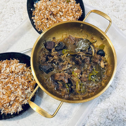 طقم طاسات تقديم استانليس مدهب على مغناطيس مصنوعه من الفولاذ المقاوم للصدأ