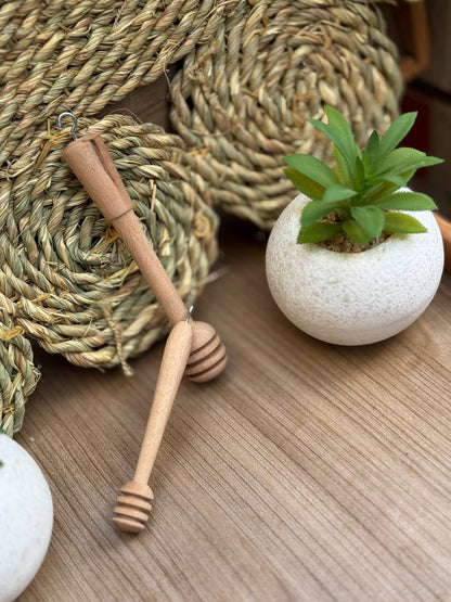 معلقة عسل نحل خشبية للحفاظ على العسل من الهدر