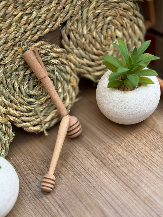 معلقة عسل نحل خشبية للحفاظ على العسل من الهدر