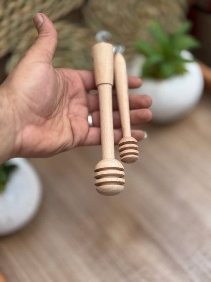 معلقة عسل نحل خشبية للحفاظ على العسل من الهدر