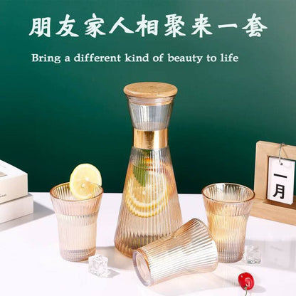 طقم شربات بغطاء خشب