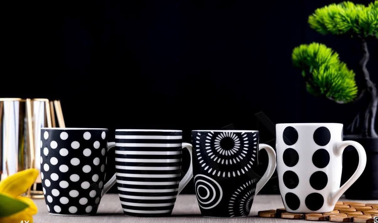 طقم مج خزف بروسلين - 4قطع