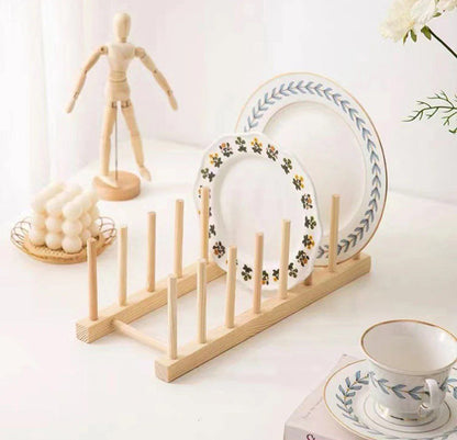 منظم اطباق خشب كوبي  او منظم مجات وكتب