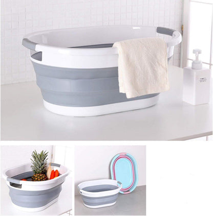 باسكت غسيل سيليكون بسعة تصل إلى 38 لتر، يتميز بتصميم قابل للطي لتوفير مساحة التخزين عند عدم الاستخدام. مزود بيد مريحة تسهل حمله ونقله، مما يجعله مثالياً للاستخدام اليومي في المنزل أو أثناء السفر