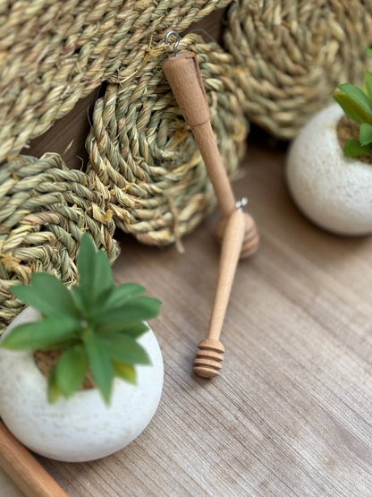 معلقة عسل نحل خشبية للحفاظ على العسل من الهدر