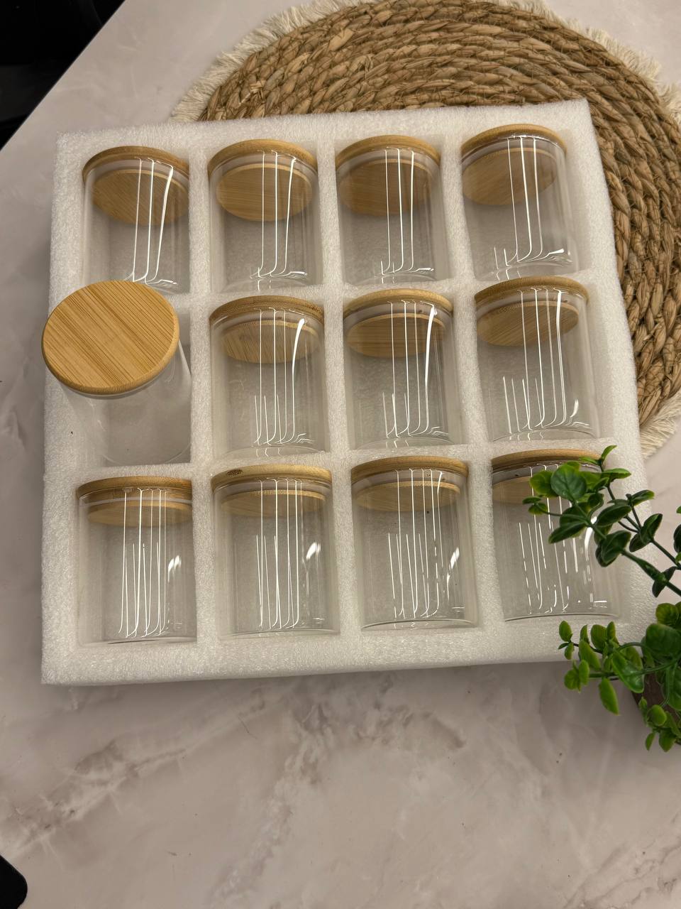 طقم برطمانات توابل مدور-12 قطعة