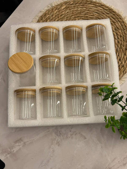 طقم برطمانات توابل مدور-12 قطعة