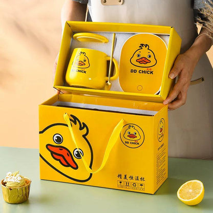 مج بورسلين بقاعدة حرارية مع غطاء ومعلقة وقاعدة سخان 16 ات بفيشة