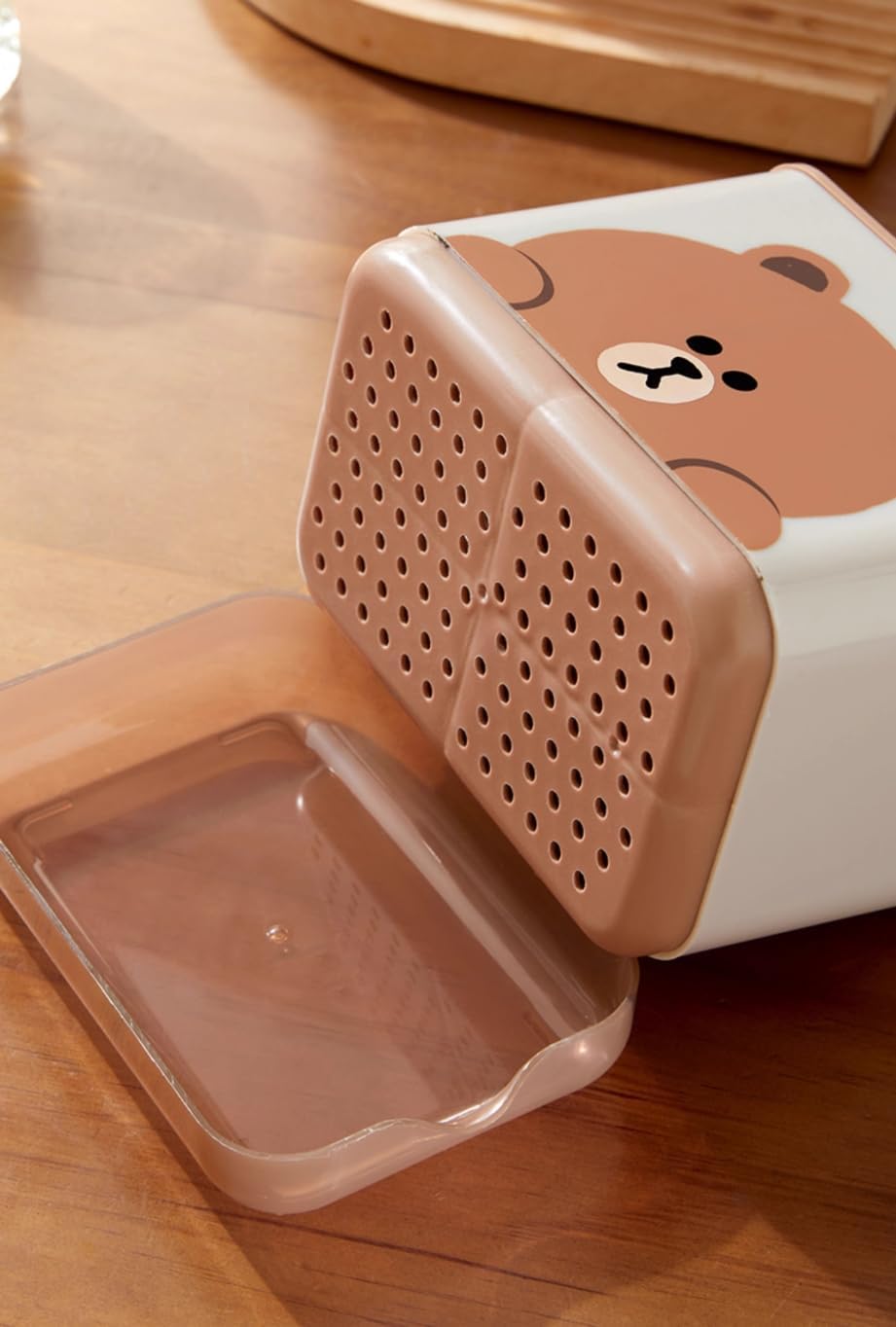 حامل أدوات المطبخ- منظم متعدد الأقسام للملاعق والأدوات - مع قاعدة تصريف المياه - متعددة الاستخدام