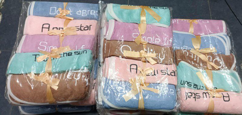 طقم 5 قطع فوطة مايكروفيبر لوكس عروسة فيونكة- مقاس 35 سم *75 سم