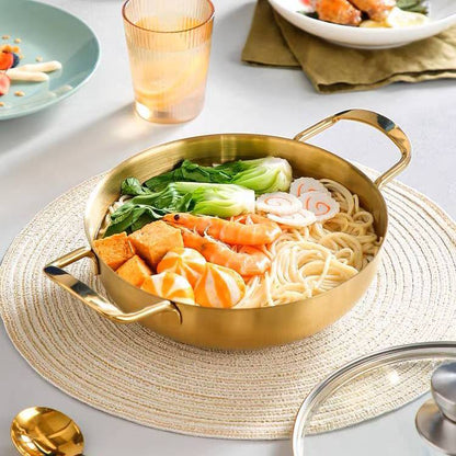 طقم طاسات تقديم استانليس مدهب على مغناطيس مصنوعه من الفولاذ المقاوم للصدأ