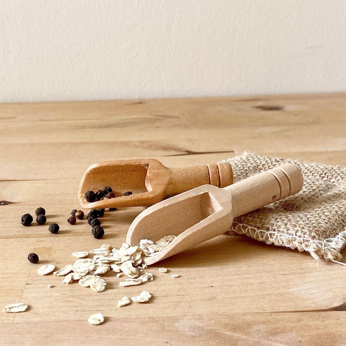 مجموعة جاروف توابل مصنوعة من خشب البامبو  5 قطع