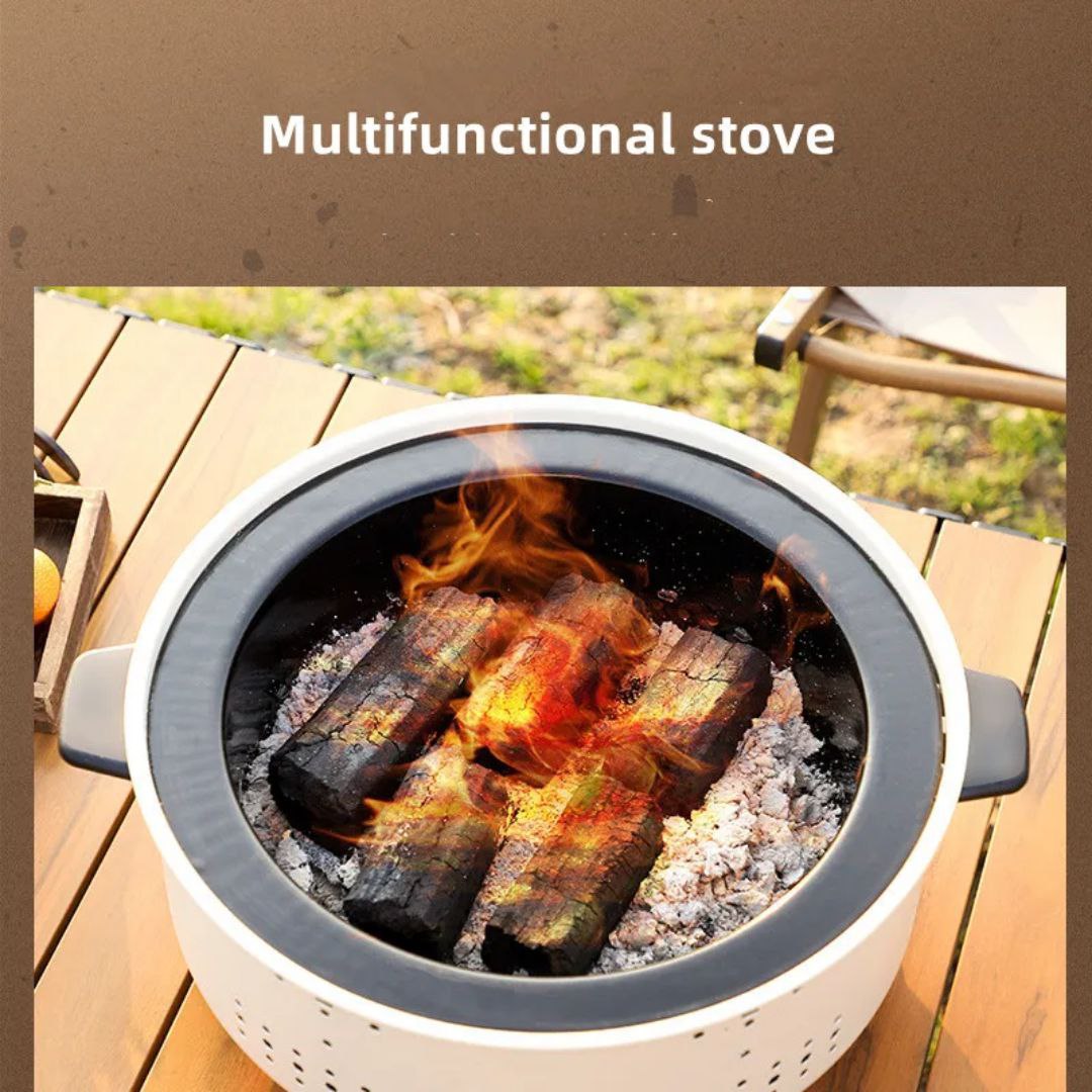 شواية فحم محمولة تجمع بين المتانة والعملية، مثالية للاستخدام المنزلي والتخييم. تصميمها الخفيف الوزن يسهل حملها في الرحلات،