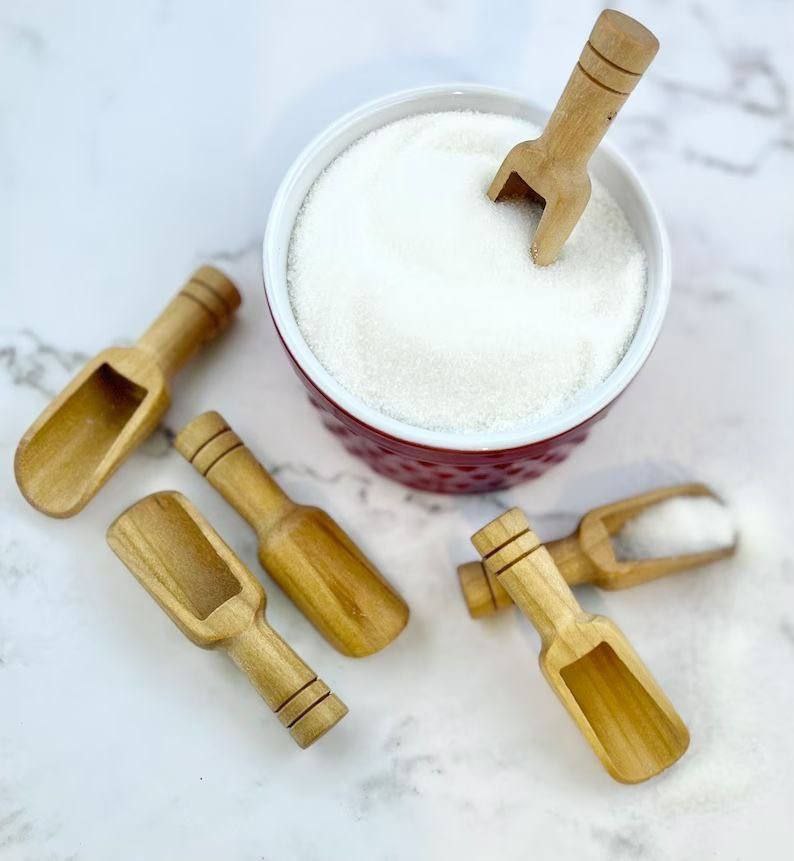 مجموعة جاروف توابل مصنوعة من خشب البامبو  5 قطع