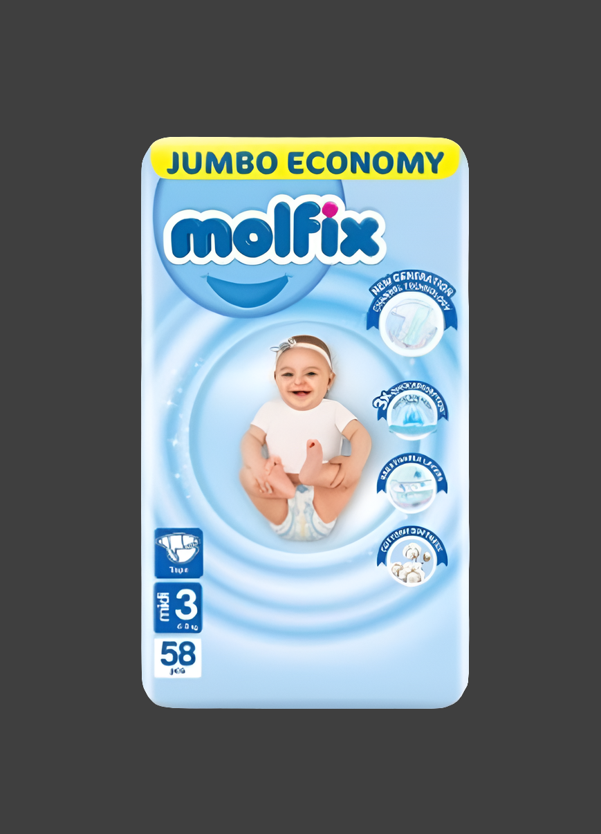 مولفكس حفاضات مقاس 3-58 قطعه