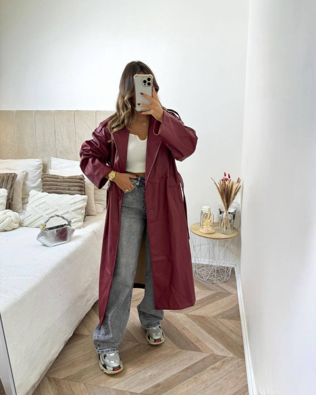 بالطو جلد حريمي  للنساء