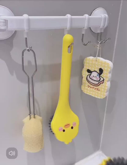 فرشة تنظيف المواعين بتصميم شكل بطوط