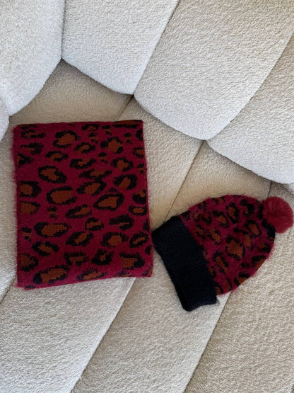 طقم سكارف وطاقية هات تريكو