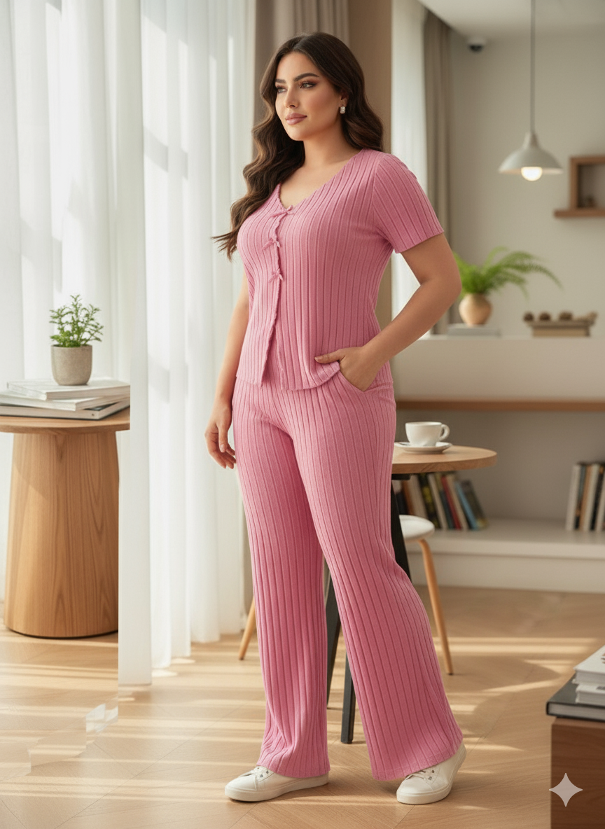 بيجامه ريب مضلع