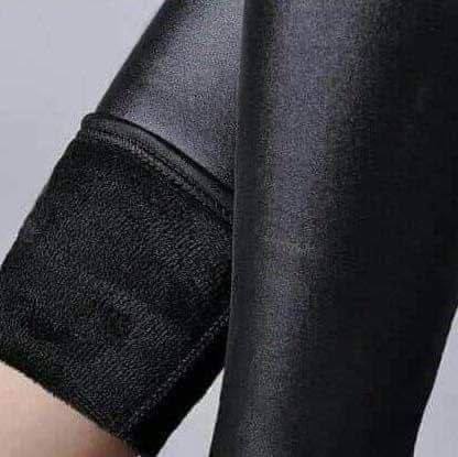 بنطلون جلد مبطن ليكرا