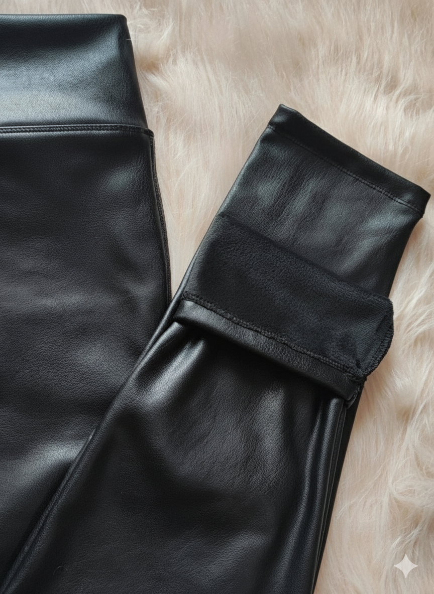 بنطلون جلد مبطن ليكرا