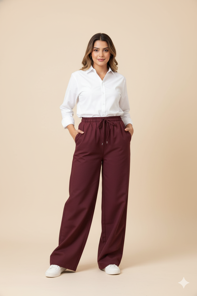 بنطلون جبردين وايد ليج