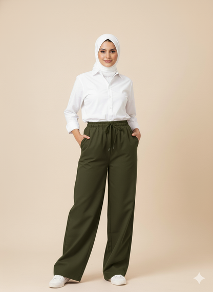 بنطلون جبردين وايد ليج